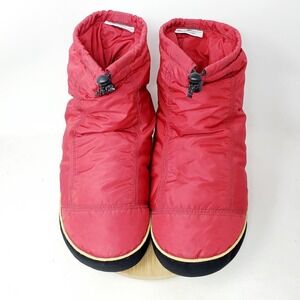 Sierra Designs Down Camp Slipper Womens L Red Warm Outdoor Ankle Bootie Shoes